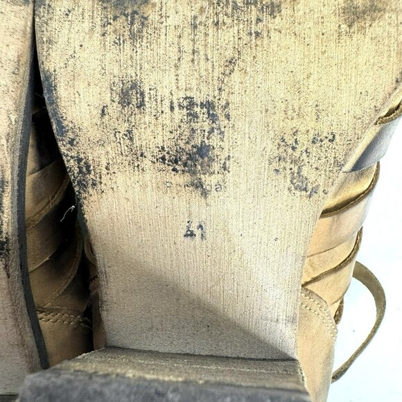 Free People Hybrid Heel Booties Women’s Size 10 EU 41 Tan Leather Ankle Boots - Picture 11 of 11